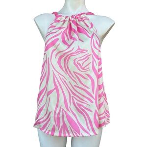 Jade Melody Tam Pink Zebra Halter Top Size Small NWT $72